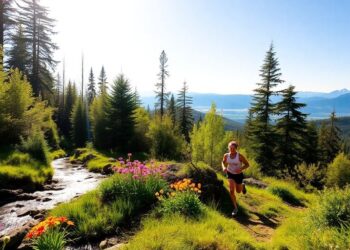 Sportif en pleine nature préservée