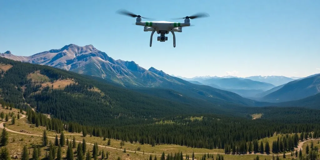 Vue aérienne des paysages du Colorado avec un drone.