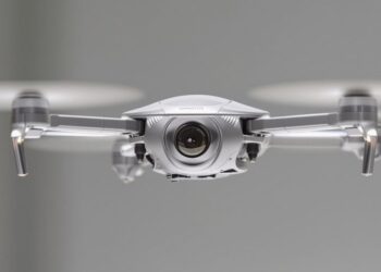 Nano drone Insta360 en vol stationnaire.