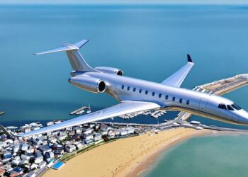 Avion survolant la zone de Trouville