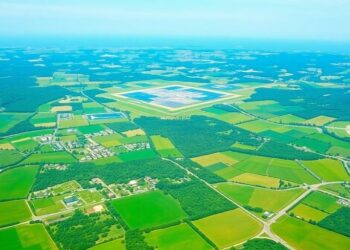 Vue aérienne de la région de Muret et Lherm.