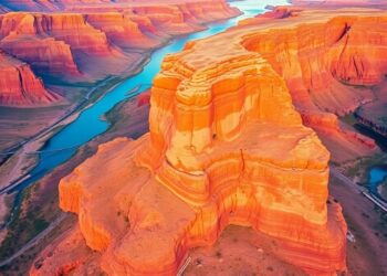 Vue aérienne des paysages époustouflants de l'Utah.