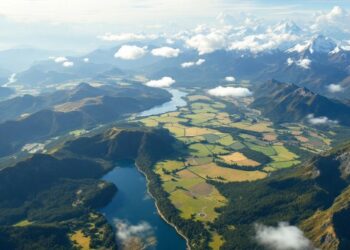 Vue aérienne des zones interdites de survol.