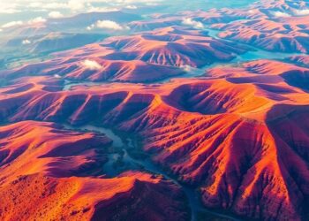 Image aérienne d'un paysage vibrant pris par un drone.