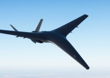 Drone intercepteur RapidEagle sur fond de ciel bleu.