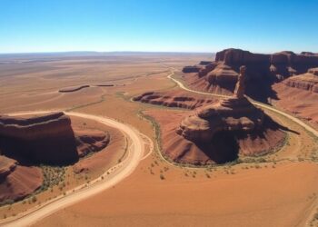 Vue aérienne des paysages du Nouveau-Mexique.