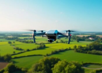 Drone survolant un paysage belge verdoyant.