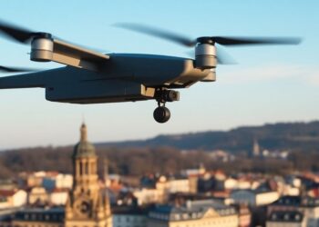 Drone volant sous interdiction militaire au-dessus de Pau.