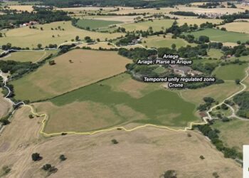 Carte d'une zone réglementée en Ariège.
