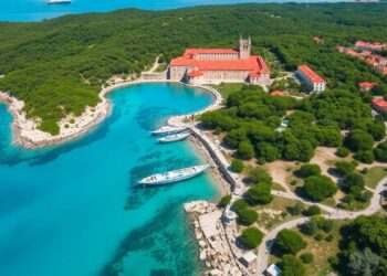 Vue aérienne des paysages époustouflants de Croatie.