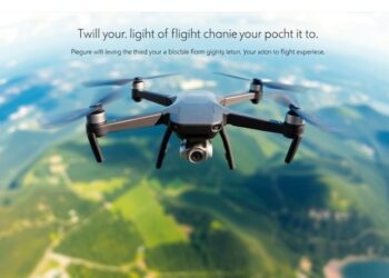 Drone survolant un paysage avec Litchi Hub.