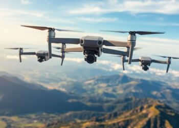 Vue aérienne des drones DJI en 2025.