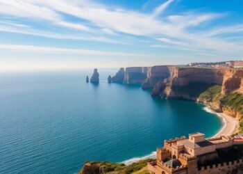 Vue aérienne de paysages espagnols époustouflants.