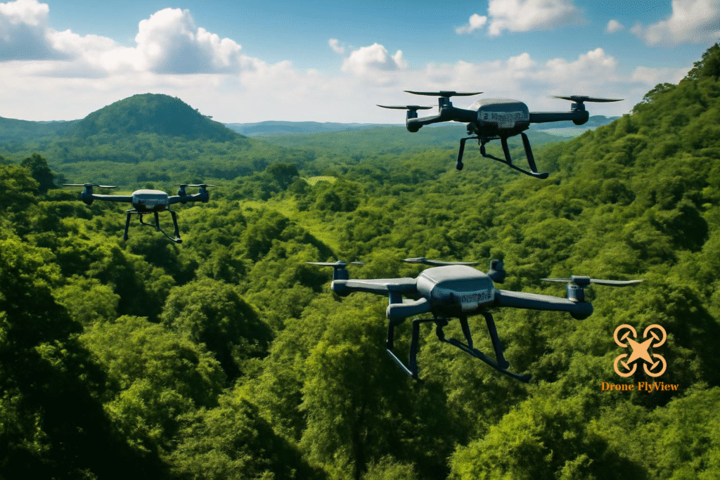 ideaForge : un drone survole un troupeau d'éléphants au Jharkhand