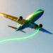 Avion volant sur une trajectoire optimisée pour des vols plus verts.