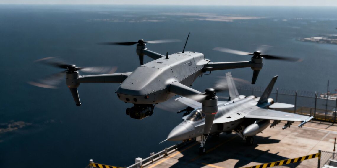 Drone près d'une base militaire britannique.