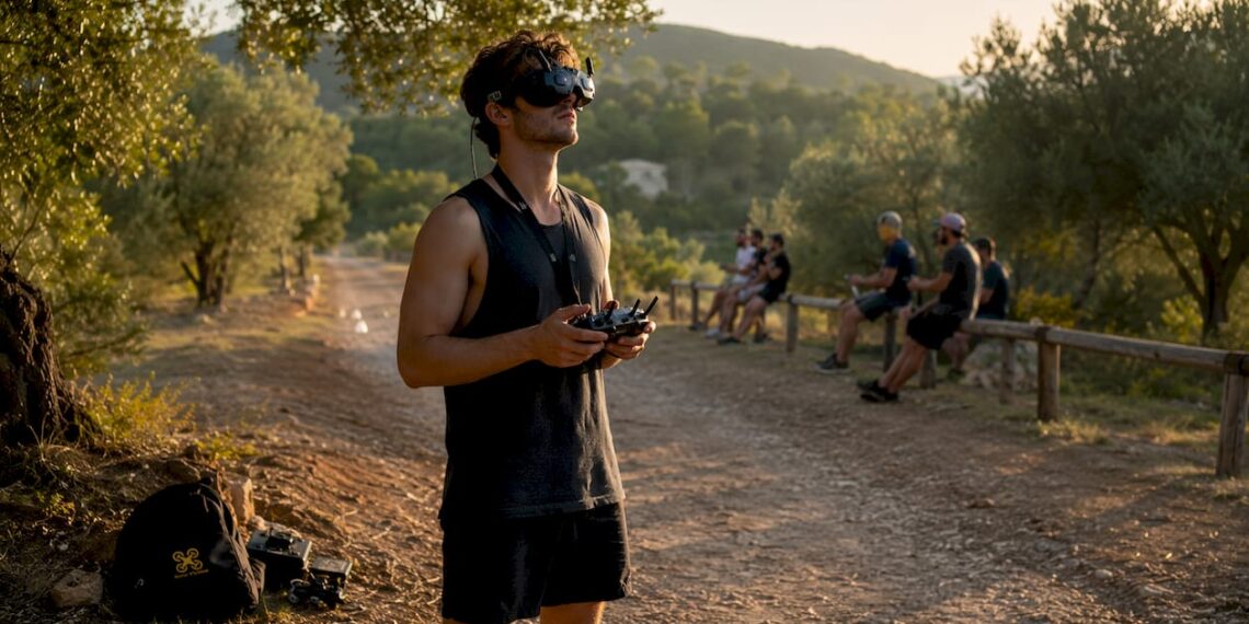 Piloter un drone en immersion lors d'une compétition en plein air
