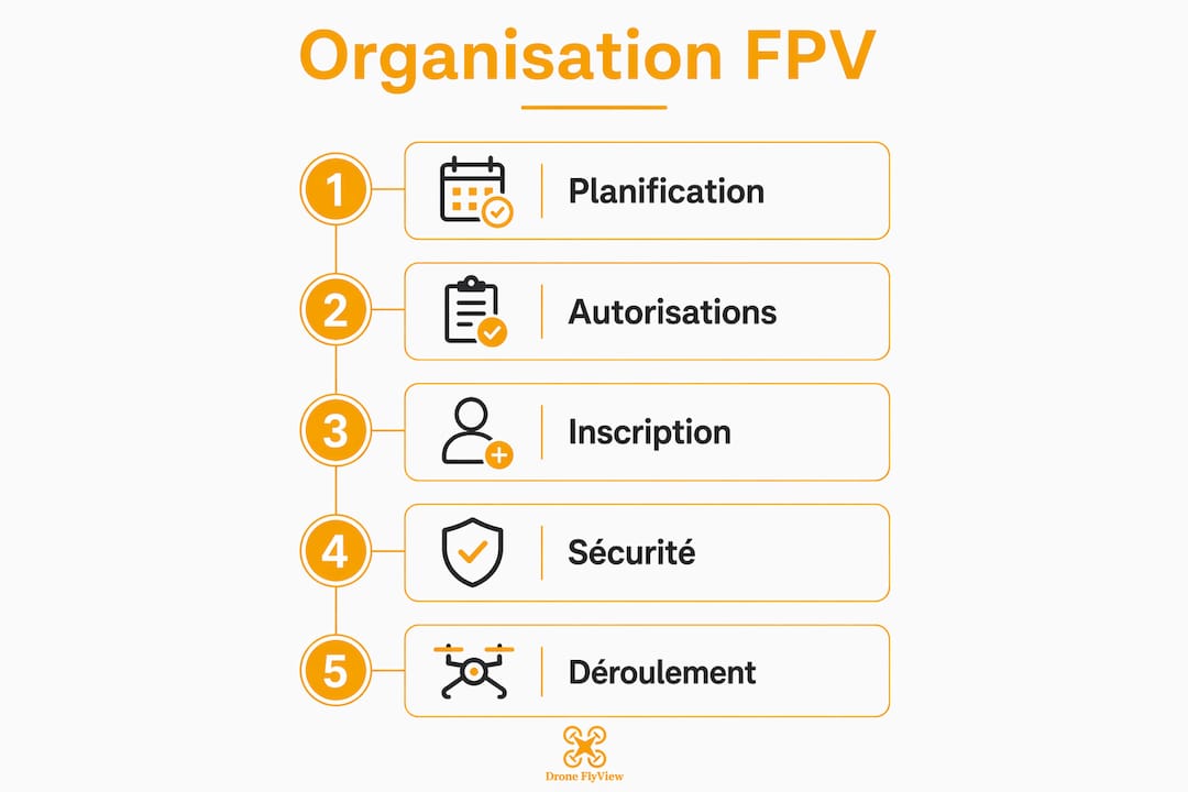 Les grandes étapes pour organiser une compétition de drone FPV en un clin d'œil