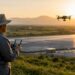 Contrôle des panneaux solaires à l’aide d’un drone sur site