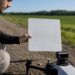 Étalonnage des capteurs du drone directement sur le terrain à l’aide d’un panneau de référence