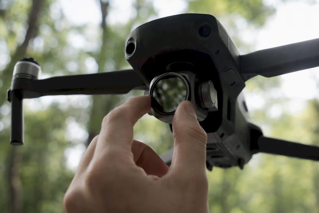 Ajustement manuel du filtre ND sur un drone en plein air