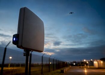 Antenne détectant un drone à proximité d’un site sensible