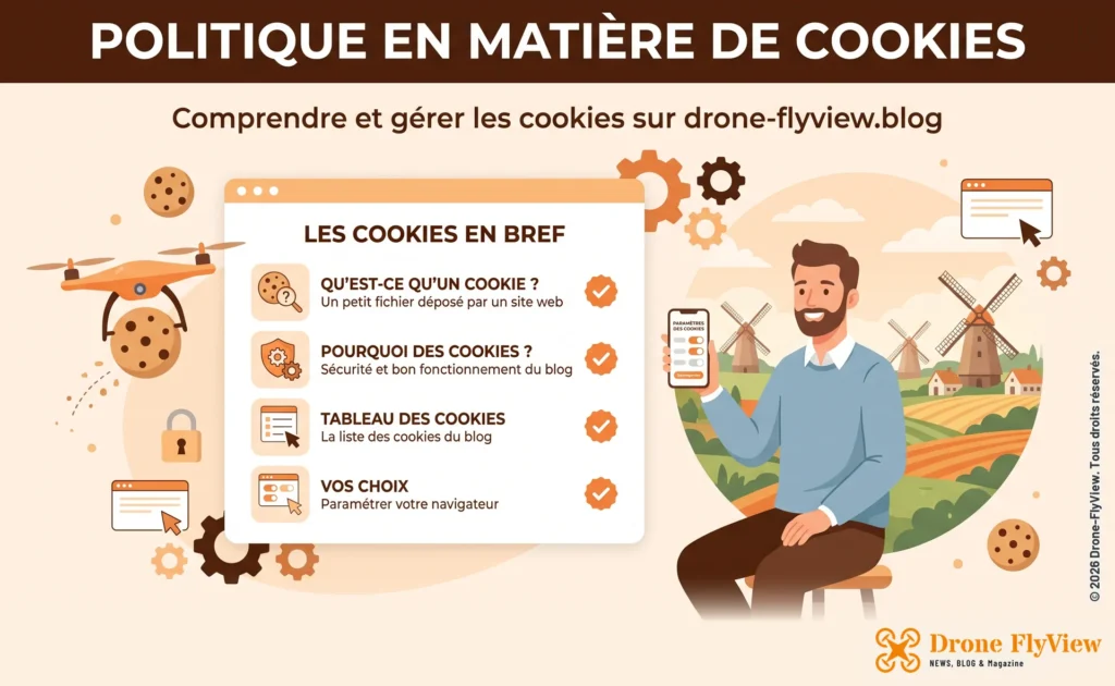 Politique en matière de cookies de drone-flyview.blog : définition, usages, tableau des cookies et vos choix