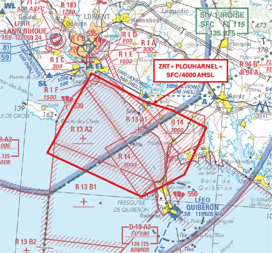 ZRT PLOUHARNEL : carte publiée par le SIA — SUP AIP 005/26