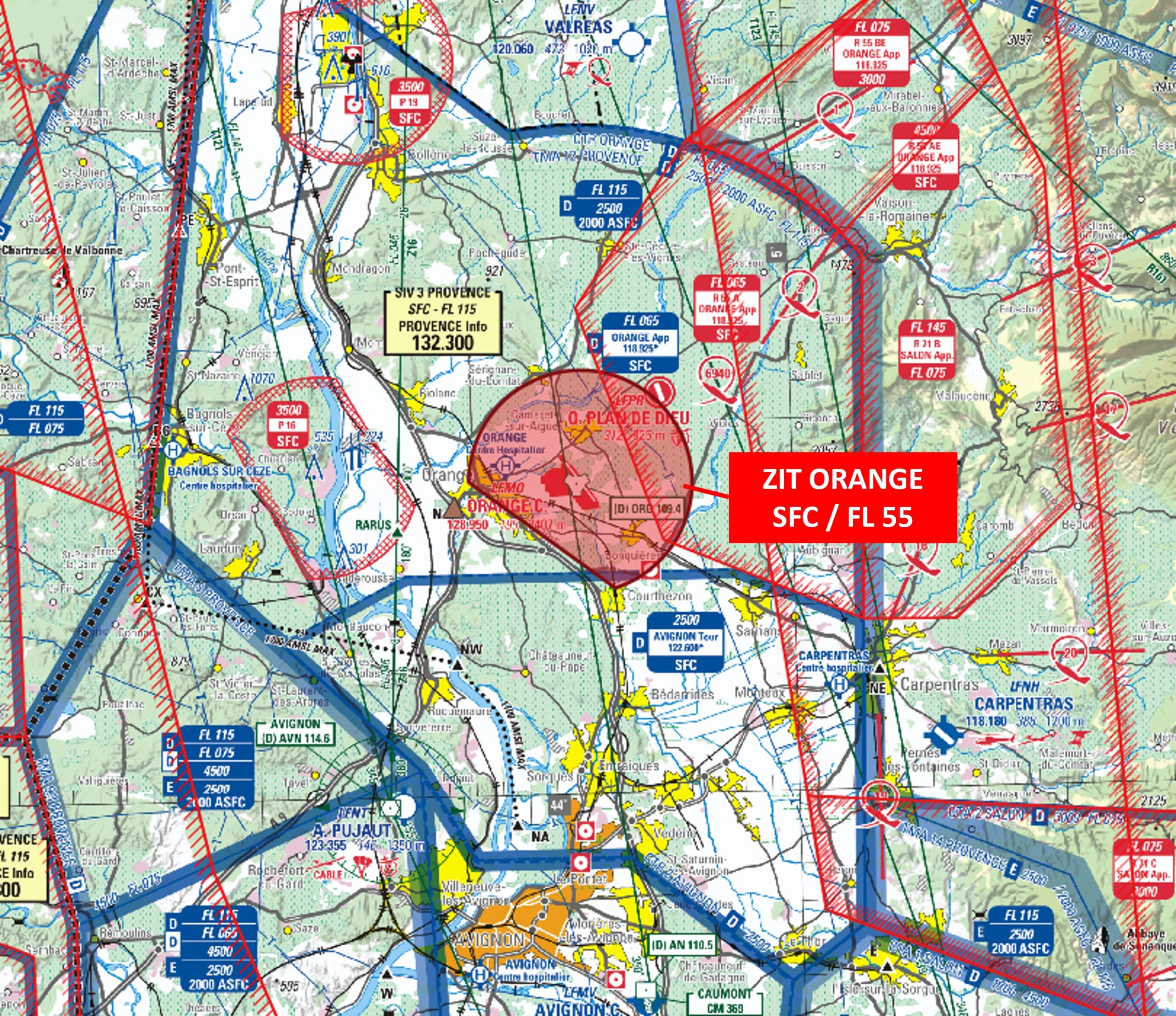 ZIT ORANGE : carte publiée par le SIA — SUP AIP 013/26