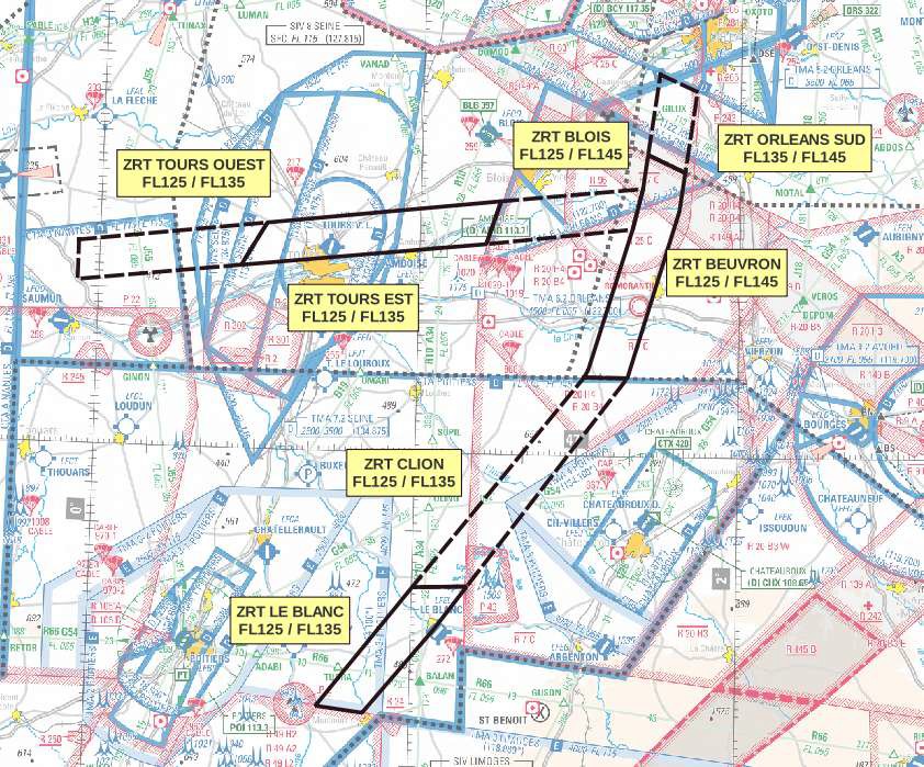 ZRT couloirs nord : carte de détail n° 2 publiée par le SIA — SUP AIP 053/26
