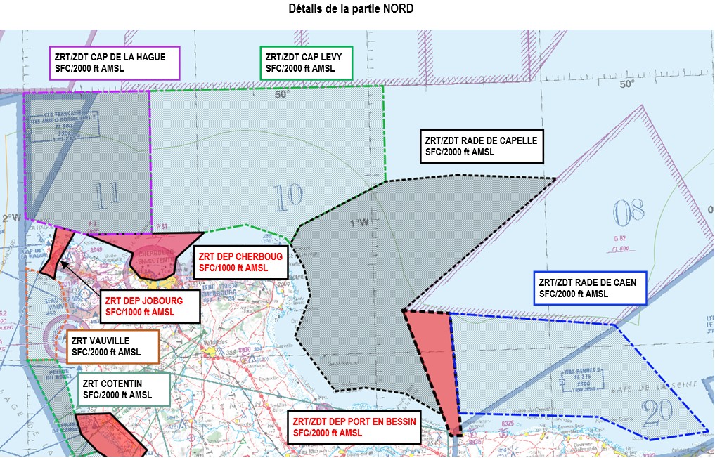 ZRT Cotentin : carte de détail n° 1 publiée par le SIA — SUP AIP 076/26