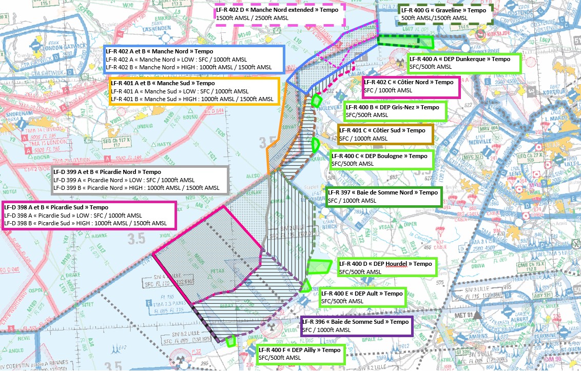 ZRT Manche orientale : carte publiée par le SIA — SUP AIP 101/26