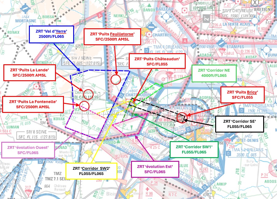 ZRT Châteaudun : carte publiée par le SIA — SUP AIP 146/26