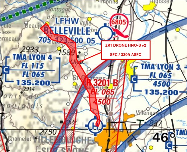 ZRT HNO B : carte publiée par le SIA — SUP AIP 173/26