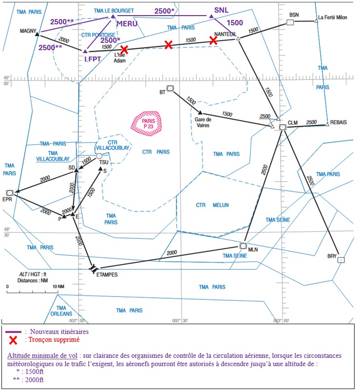 Pontoise : carte publiée par le SIA — SUP AIP 210/26