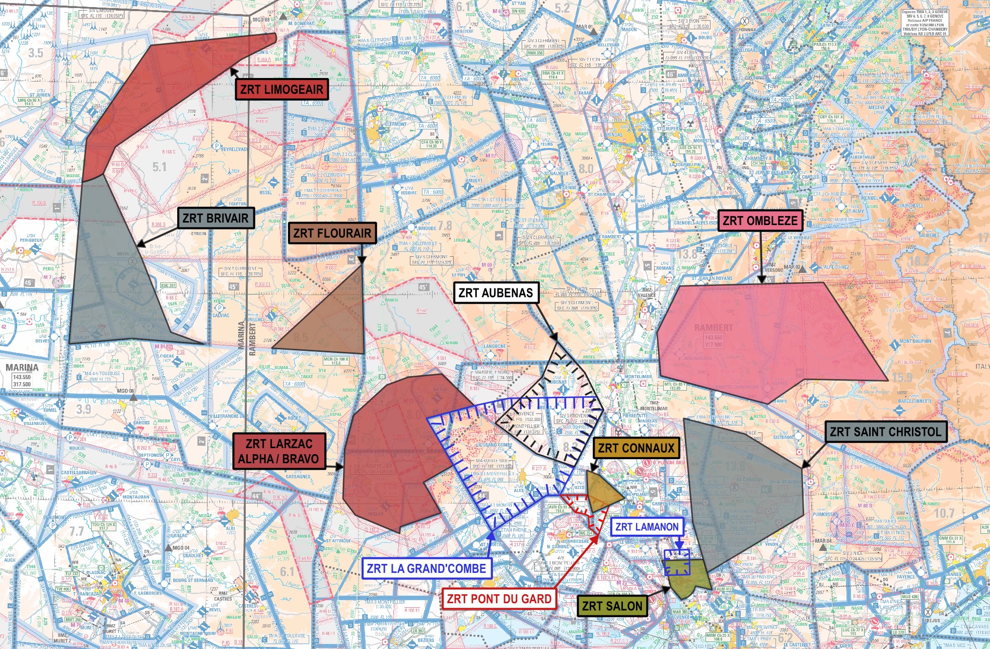 exercice RW MC COURSE : carte publiée par le SIA — SUP AIP 231/26