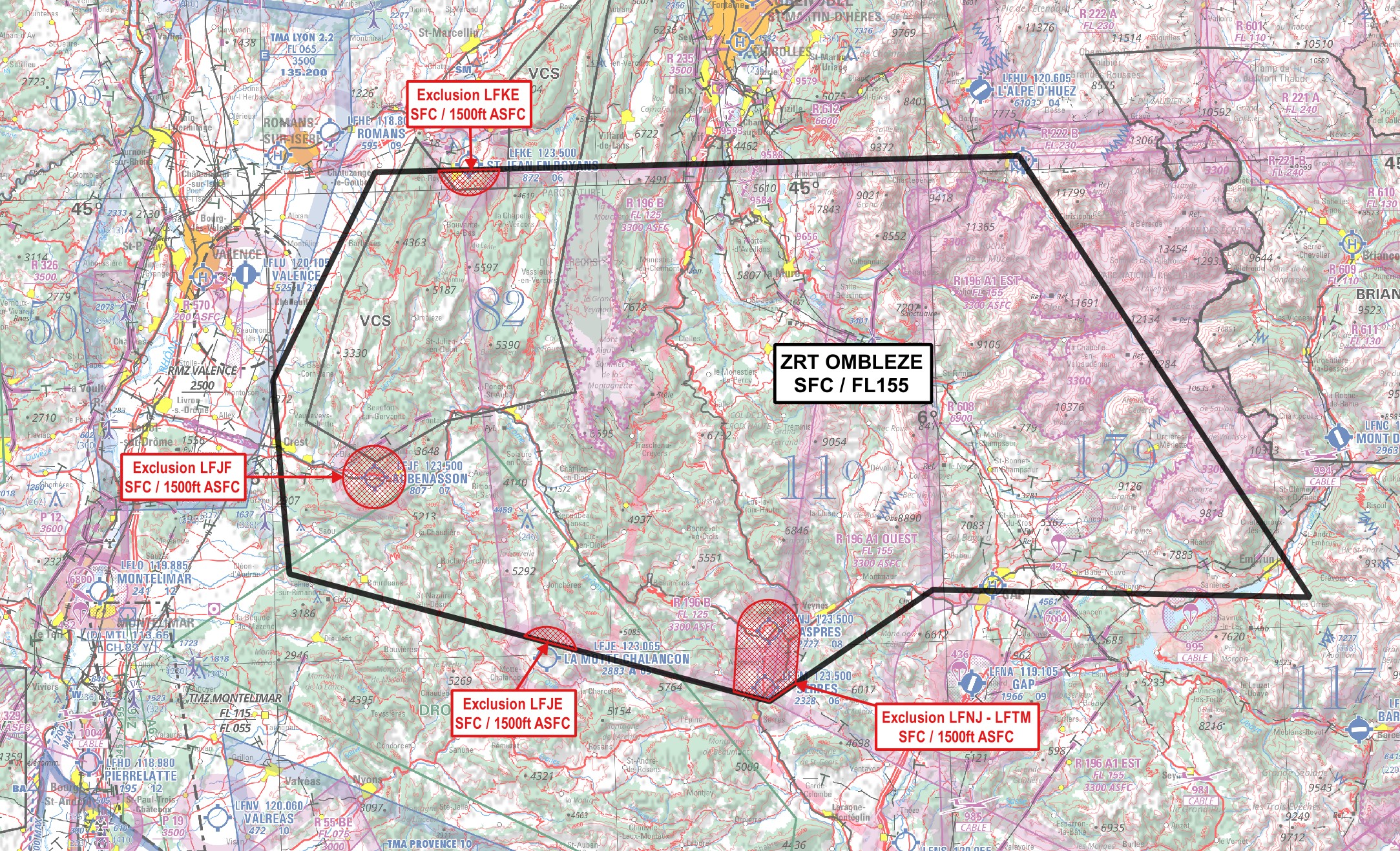RW MC COURSE 2026 : carte de détail n° 3 publiée par le SIA — SUP AIP 236/26