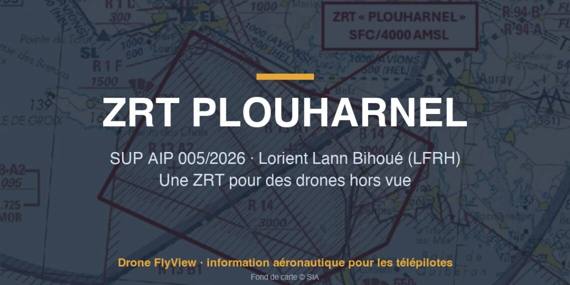 005/2026 — ZRT PLOUHARNEL : une zone pour des drones hors vue près de Lorient Lann Bihoué