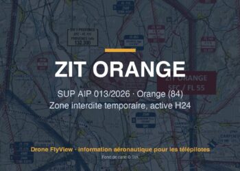 013/2026 — ZIT ORANGE : une zone interdite temporaire H24 au-dessus d'installations de défense à Orange (84)