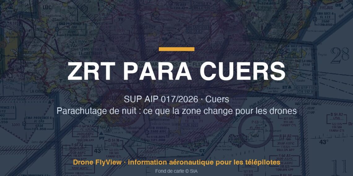017/2026 — ZRT PARA CUERS : une zone de nuit pour du parachutage militaire, du sol au FL 135