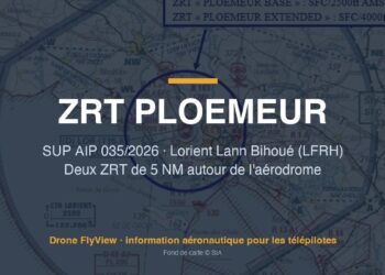 035/2026 — ZRT PLOEMEUR BASE et EXTENDED : deux zones de 5 NM autour de l'aérodrome de Lorient Lann Bihoué