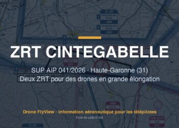 041/2026 — ZRT CINTEGABELLE ALPHA et BRAVO : deux zones pour des drones en grande élongation en Haute-Garonne (31)