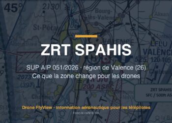 051/2026 — ZRT SPAHIS : une zone réglementée temporaire pour des vols de drones militaires près de Valence (26)