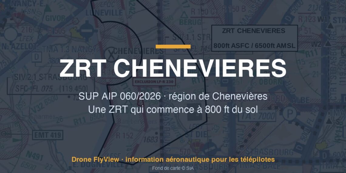060/2026 — ZRT CHENEVIERES : une zone expérimentale pour des entraînements militaires, à partir de 800 ft du sol