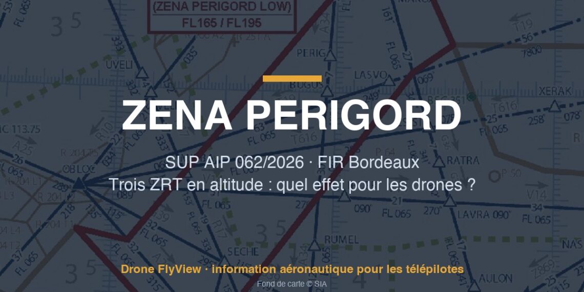 062/2026 — ZENA PERIGORD : trois zones en moyenne et haute altitude pour les avions de combat, sans effet pour les drones