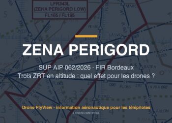 062/2026 — ZENA PERIGORD : trois zones en moyenne et haute altitude pour les avions de combat, sans effet pour les drones