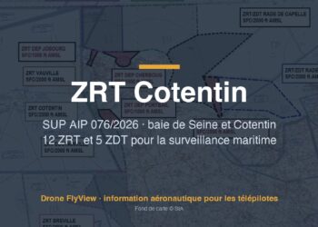 076/2026 — ZRT Cotentin et baie de Seine : 12 ZRT et 5 ZDT pour des drones de surveillance maritime