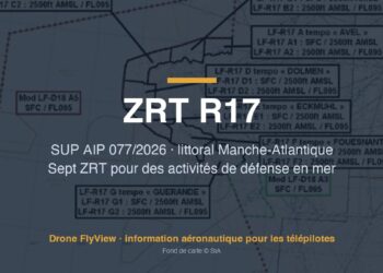 077/2026 — ZRT R17 : sept zones réglementées temporaires le long du littoral, de la Manche à l'Atlantique