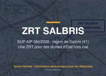 084/2026 — ZRT SALBRIS : une zone pour des drones d'État hors vue dans la région de Salbris (41)