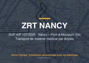 137/2026 — ZRT NANCY - PONT-A-MOUSSON : un couloir pour le transport de matériel médical par drones (54)